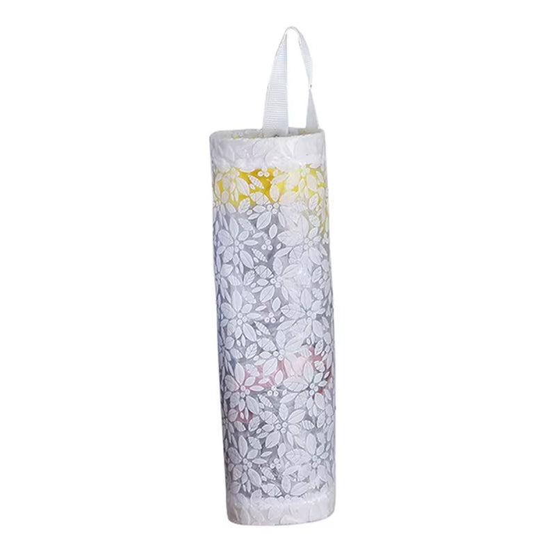 Home Grocery Bag Holder Wall Mount Plastic Bag Holder Dispenser Hanging Storage Trash Garbage Bag Kitchen Garbage Organizer