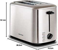 Equip 2 Slice Toaster, Defrost and Reheat, 7 Variable Browning Controls, Variable Wide Slots, Removeable Crumb Tray, Stainless Steel, Silver,222067