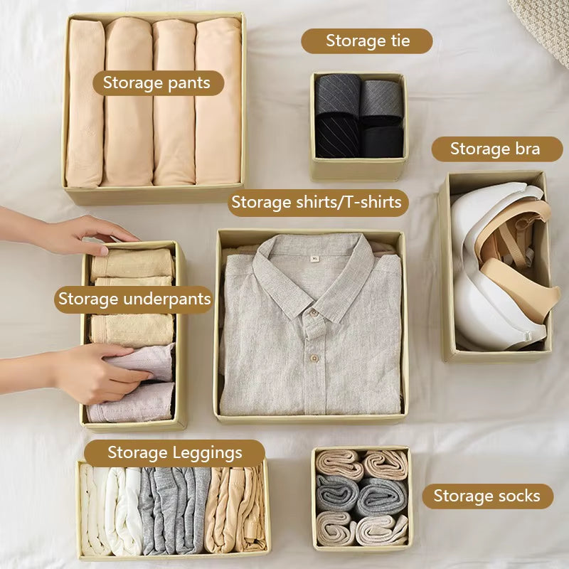 Underwear Organizers of Cabinets and Drawers Wardrobe Clothes Bra Organizer for Underwear Socks Pants Home Foldable Storage Box