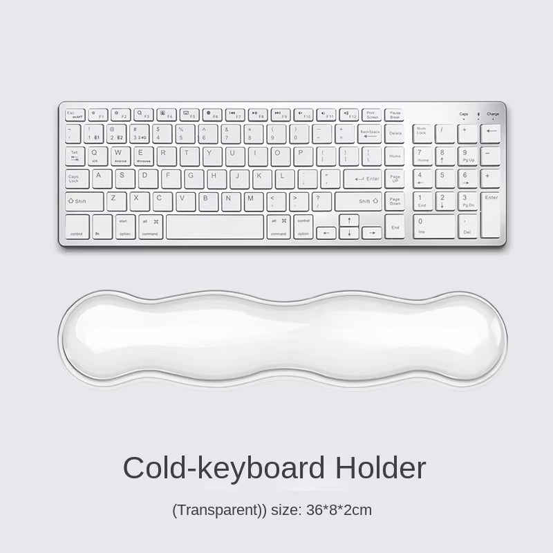 Mouse Pad with Wrist Rest, Keyboard Rest, anti Slip Silicone Transparent Desktop Office Game Console, Mouse Wrist Rest