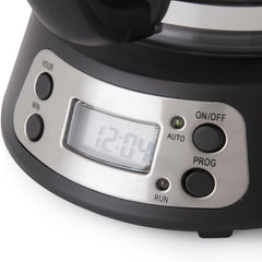 SK13130N Programmable Coffee Maker with Keep Warm Function, LCD Timer, 750Ml, 700W, Black