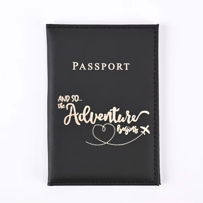 1PCS Passport Cover Bag for Women Men Pu Leathaer Fashion Travel Passport Holder Case ID Name Business Cards Protector Pouch