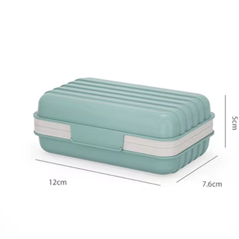  Bathroom Soap Dish with Lid, Plastic Soap Box for Dry Storage and Travel Essentials