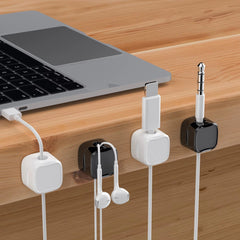 Magnetic Cable Organizer for Desktop, Wall, and Car – Fixed Storage for Data and Phone Cables