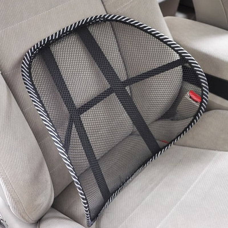 Car Seat Office Chair Massage Back Lumbar Support Mesh Ventilate Cushion Pad Black Mesh Back Lumbar Cushion for Car Driver