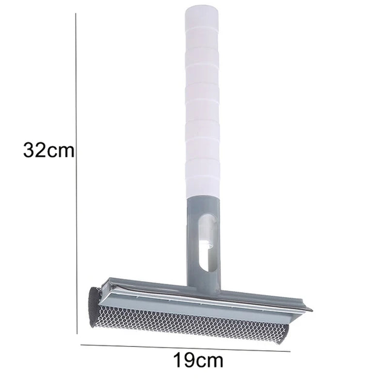 3-in-1 Window Cleaning Brush: Double-Sided Window Cleaner Squeegee Wiper with Spray