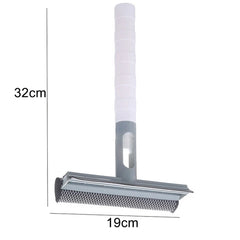 3-in-1 Window Cleaning Brush: Double-Sided Window Cleaner Squeegee Wiper with Spray