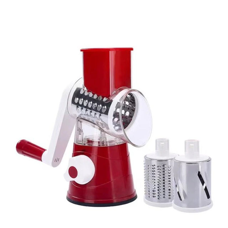 Hand Crank Multifunctional Vegetable Cutter: Home Kitchen Shredder and Potato Grater with Roller Design for Effortless Cutting