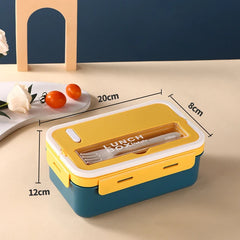 Single Layer Insulated Lunch Box for Kids Microwaveable Japanese Tableware Seal Bento Box Plastic Square Food Container