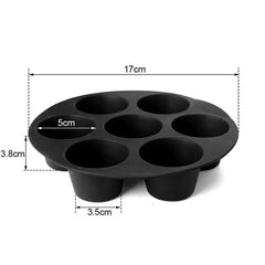 Silicone Cake Mold 7 Hole Airfryer Accessories Microwave Oven Baking Mold Food Grade Baking Cake Silicone Mold Baking Tools