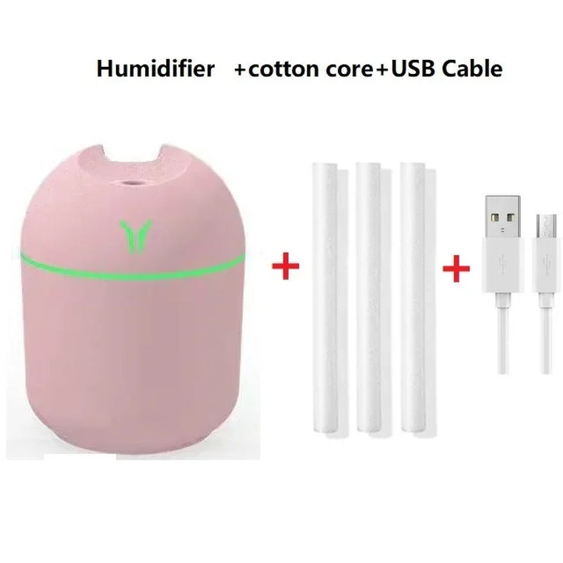 250ML Humidifier Mini Aromatherapy Humidifiers Diffusers for Home Romantic Light USB Essential Oil Diffuser Car Purifier Air