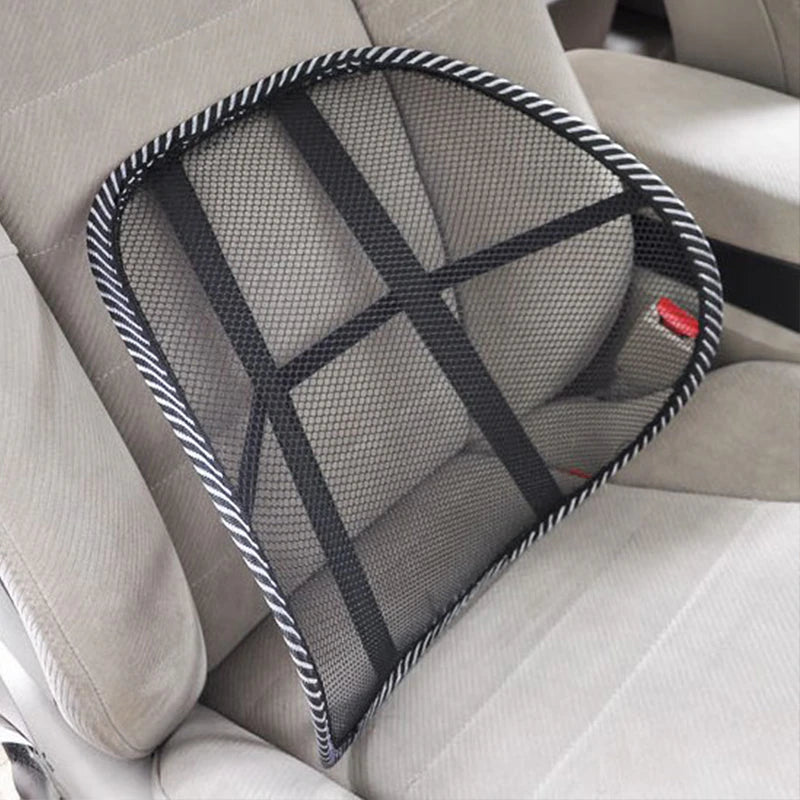 Car Seat Office Chair Massage Back Lumbar Support Mesh Ventilate Cushion Pad Black Mesh Back Lumbar Cushion for Car Driver