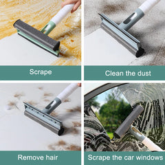 3-in-1 Window Cleaning Brush: Double-Sided Window Cleaner Squeegee Wiper with Spray