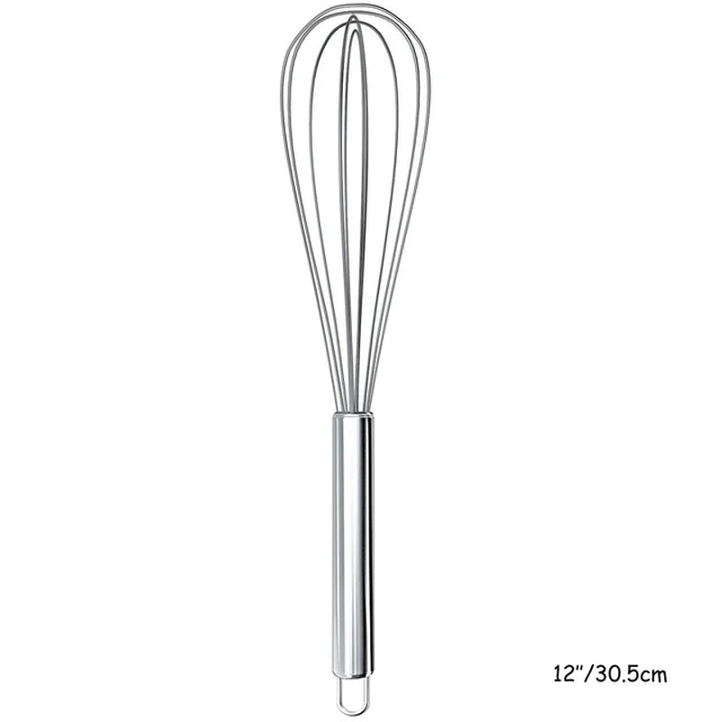 8" 10" 12" Egg Whisk Stainless Steel Egg Whisk Kitchen Wire Balloon Whisk Milk Egg Beater Egg Mixing Mixer Tools KC0231