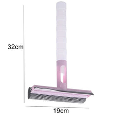 3-in-1 Window Cleaning Brush: Double-Sided Window Cleaner Squeegee Wiper with Spray