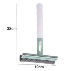 3-in-1 Window Cleaning Brush: Double-Sided Window Cleaner Squeegee Wiper with Spray