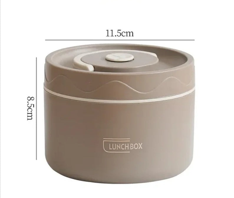 Portable Thermos 304 Stainless Steel Insulated Lunch Box Leakproof Sealed Bucket Student Lunch Box Multi-Layer round Bento Box