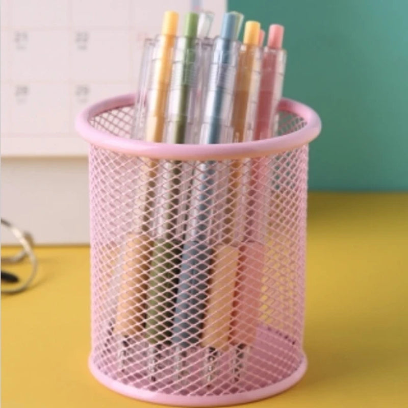 1Pcs New Pencil Holder Office Desk Metal Mesh Square Pen Pot Cup Case Container Organiser Durable Pencil Case