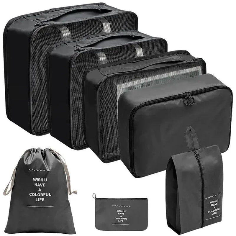 Ultimate Travel Organizer Set: 7 Piece Packing Cubes and Storage Bags 