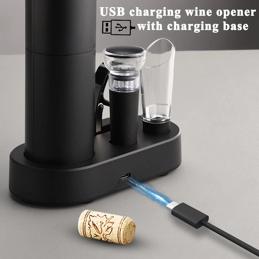 Rechargeable Electric Wine Bottle Opener: Automatic Corkscrew for Wine